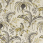 F1330/01-CAC OPHELIA CHARCOAL/OCHRE CLARKE AND CLARKE Fabrics Drapery Upholstery