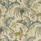 F1330/05-CAC OPHELIA TEAL/SPICE CLARKE AND CLARKE Fabrics Drapery Upholstery
