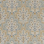 F1332/05-CAC PERSIA TEAL/SPICE CLARKE AND CLARKE Fabrics Drapery Upholstery