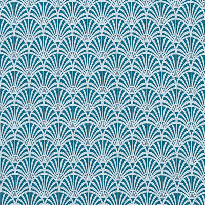 F1351/04-CAC ZELLIGE TEAL CLARKE AND CLARKE Fabrics Drapery Upholstery