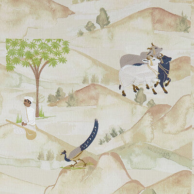 F1371/03-CAC SAHARA DENIM CLARKE AND CLARKE Fabrics Drapery Upholstery