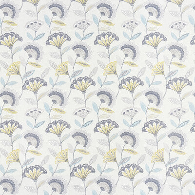 F1462/01-CAC BOHEMIA CHARCOAL/OCHRE CLARKE AND CLARKE Fabrics Drapery Upholstery