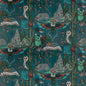 F1476/01-CAC FRONTIER VELVET TEAL CLARKE AND CLARKE Fabrics Drapery Upholstery