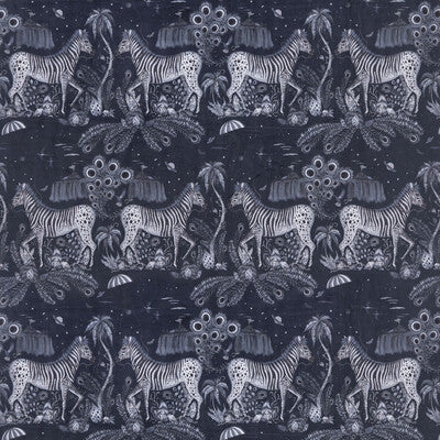 F1477/02-CAC LOSTWORLD NAVY CLARKE AND CLARKE UPHOLSTERY