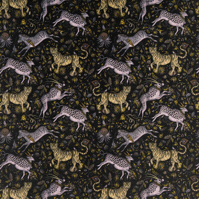 F1479/02-CAC PROTEA VELVET CHARCOAL CLARKE AND CLARKE Fabrics Drapery Upholstery