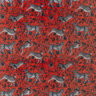 F1479/03-CAC PROTEA VELVET CORAL CLARKE AND CLARKE Fabrics Drapery Upholstery