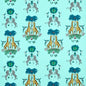 F1483/01-CAC CREATURA SATIN TURQUOISE CLARKE AND CLARKE Fabrics Drapery Upholstery