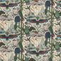 F1489/03-CAC FRONTIER LINEN GREEN CLARKE AND CLARKE Fabrics Drapery Upholstery