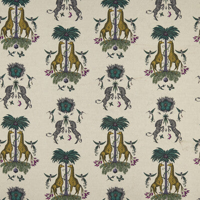 F1490/02-CAC CREATURA LINEN YELLOW CLARKE AND CLARKE Fabrics Drapery Upholstery