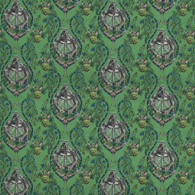 F1494/01-CAC SILVERBACK LINEN GREEN CLARKE AND CLARKE Fabrics Drapery Upholstery