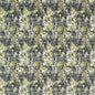 F1539/01-CAC ROSEDENE CHARCOAL/CHARTREUSE CLARKE AND CLARKE Fabrics Drapery Upholstery