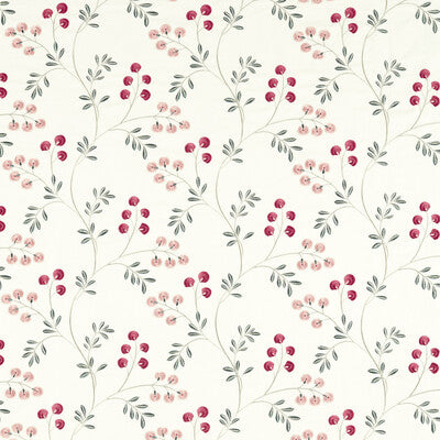F1556/02-CAC ROCHELLE BLUSH/RASPBERRY CLARKE AND CLARKE DRAPERY