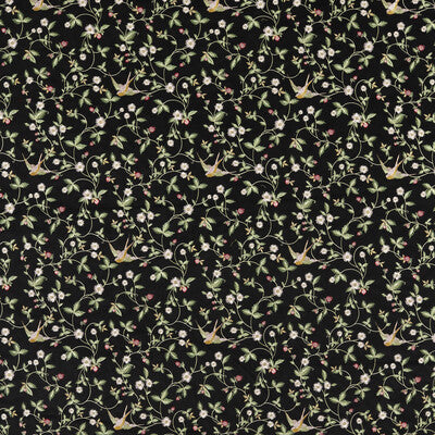 F1582/01-CAC WILD STRAWBERRY NOIR EMB CLARKE AND CLARKE DRAPERY