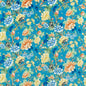 F1589/01-CAC SAPPHIRE GARDEN SAPPHIRE VELVET CLARKE AND CLARKE Fabrics Drapery Upholstery