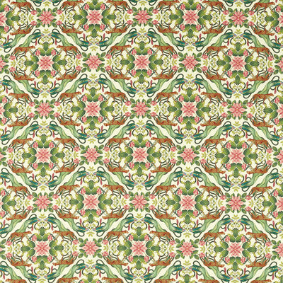 F1601/02-CAC MENAGERIE IVORY CLARKE AND CLARKE Fabrics Drapery Upholstery