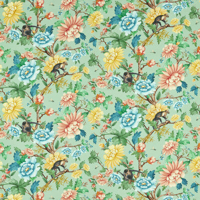 F1603/02-CAC SAPPHIRE GARDEN MINERAL CLARKE AND CLARKE Fabrics Drapery Upholstery