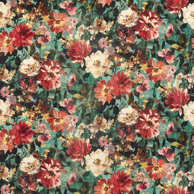 F1610/02-CAC TAHITI ANTIQUE/MINERAL VELVET CLARKE AND CLARKE Fabrics Drapery Upholstery
