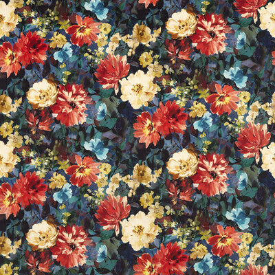 F1610/04-CAC TAHITI MIDNIGHT VELVET CLARKE AND CLARKE Fabrics Drapery Upholstery
