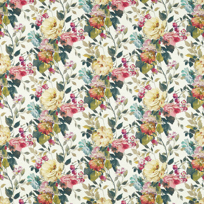 F1613/04-CAC BLOOM MULTI CLARKE AND CLARKE Fabrics Drapery Upholstery