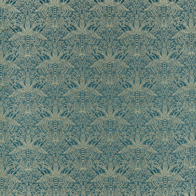 F1615/03-CAC LEOPARDO KINGFISHER JACQUARD CLARKE AND CLARKE UPHOLSTERY