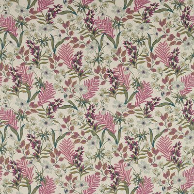 F1648/01-CAC HAZELBURY LINEN CORAL CLARKE AND CLARKE Fabrics Drapery Upholstery
