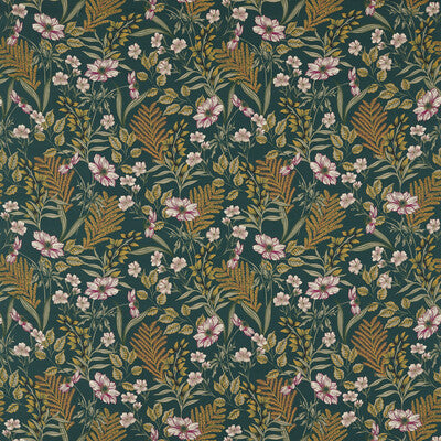 F1648/02-CAC HAZELBURY LINEN FOREST CLARKE AND CLARKE Fabrics Drapery Upholstery