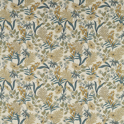 F1648/04-CAC HAZELBURY LINEN OCHRE CLARKE AND CLARKE Fabrics Drapery Upholstery