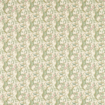 F1677/03-CAC GOLDEN LILY LINEN/BLUSH CLARKE AND CLARKE Fabrics Drapery Upholstery