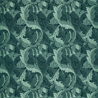 F1740/06-CAC ACANTHUS JACQUARD TEAL CLARKE AND CLARKE UPHOLSTERY
