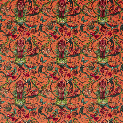 F1749/02-CAC BOSQUE DREAMS VELVET CORAL CLARKE AND CLARKE UPHOLSTERY
