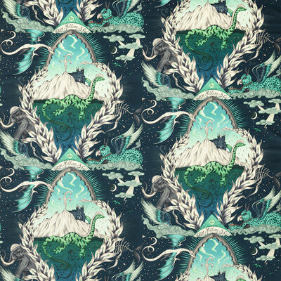 F1752/01-CAC HIGHLANDIA VELVET MARINE CLARKE AND CLARKE UPHOLSTERY