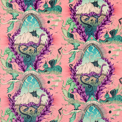 F1752/02-CAC HIGHLANDIA VELVET PINK CLARKE AND CLARKE UPHOLSTERY