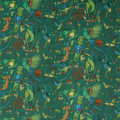 F1759/02-CAC QUETZAL VELVET TEAL CLARKE AND CLARKE UPHOLSTERY