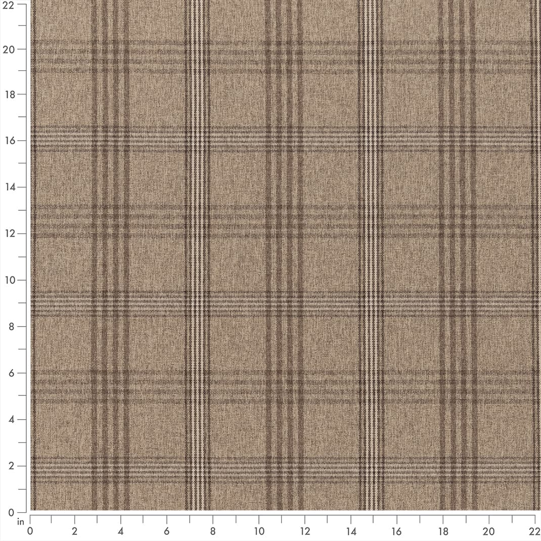 F200-117 Plaid nan Beige & Taupe,Brown Performance Colors