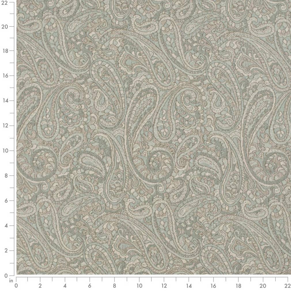 F200-156 Paisley nan Aqua & Teal Performance Colors