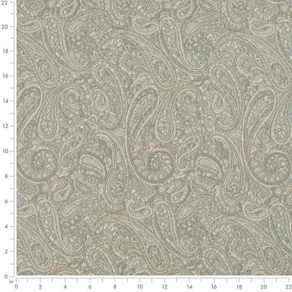 F200-156 Paisley nan Aqua & Teal Performance Colors
