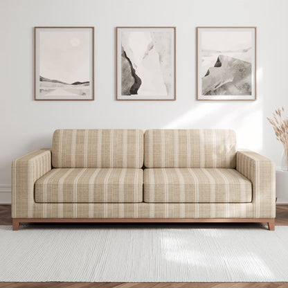 F300-112 Stripe nan Beige & Taupe Performance Colors