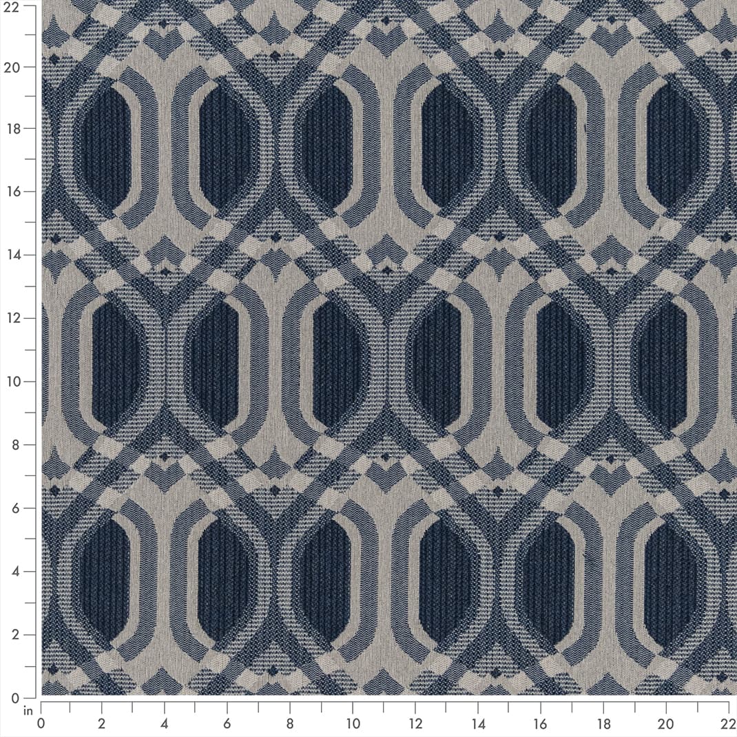 F300-119 Abstract & Geometric nan Blue Performance Colors