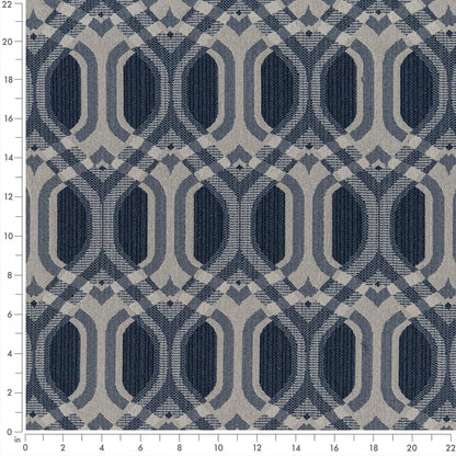 F300-119 Abstract & Geometric nan Blue Performance Colors