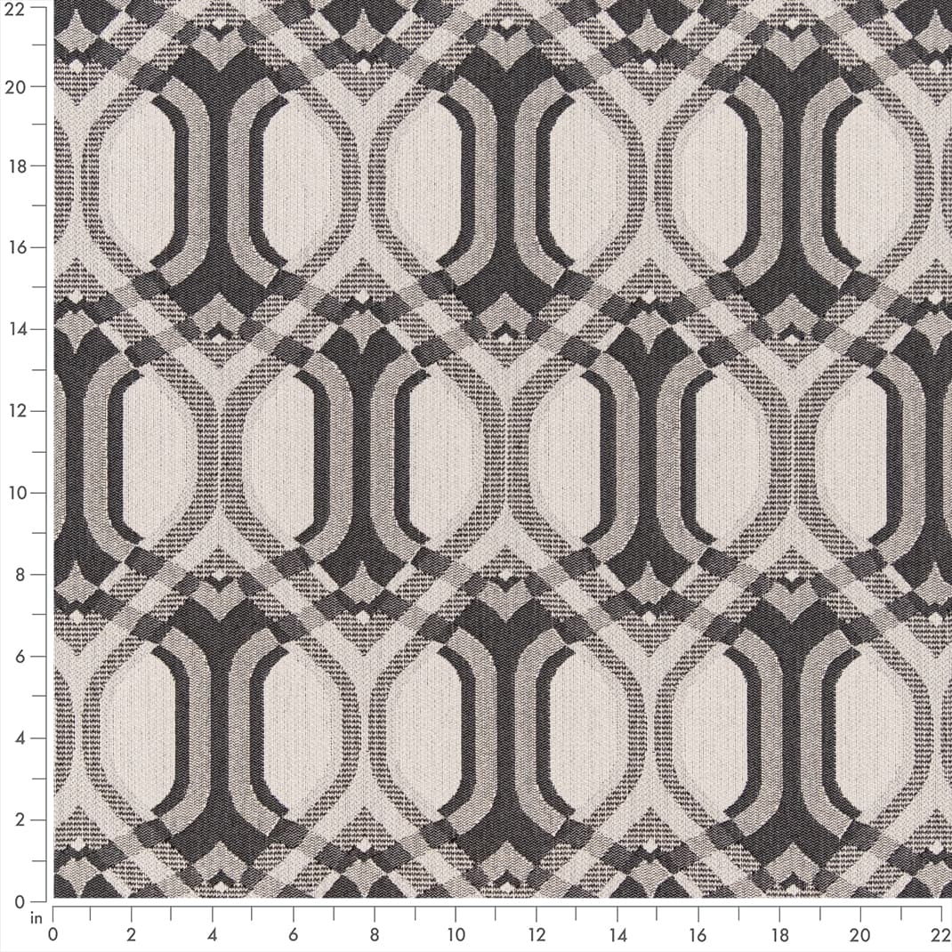 F300-126 Abstract & Geometric nan Grey & Silver Performance Colors