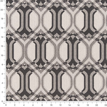 F300-126 Abstract & Geometric nan Grey & Silver Performance Colors