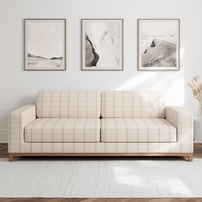 F300-130 Plaid nan Beige & Taupe Performance Colors