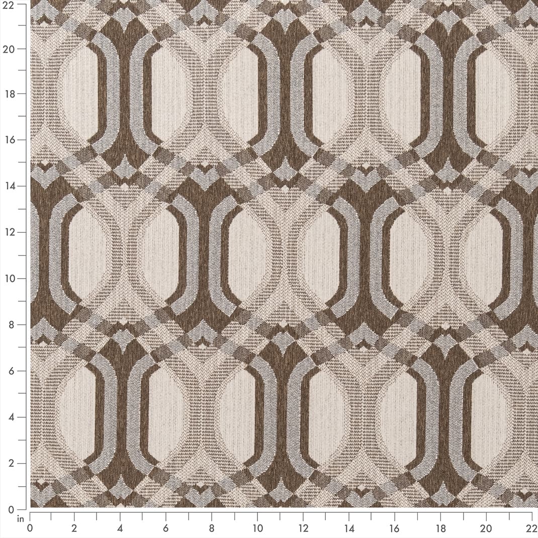 F300-131 Abstract & Geometric nan Brown Performance Colors