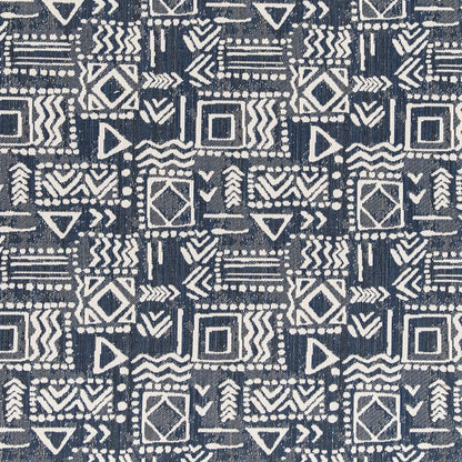 F300-132 Abstract & Geometric,Global nan Blue Performance Colors