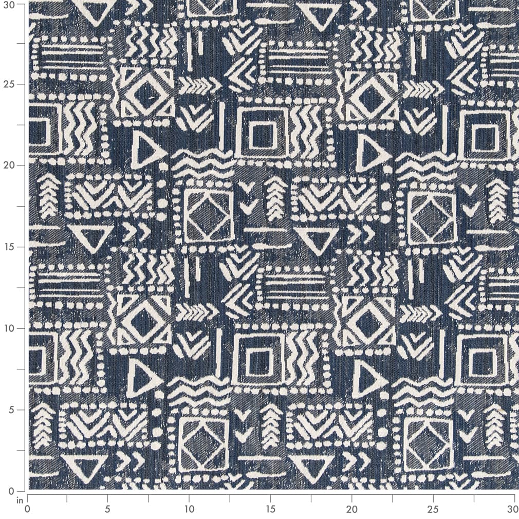 F300-132 Abstract & Geometric,Global nan Blue Performance Colors