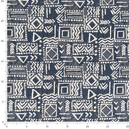 F300-132 Abstract & Geometric,Global nan Blue Performance Colors