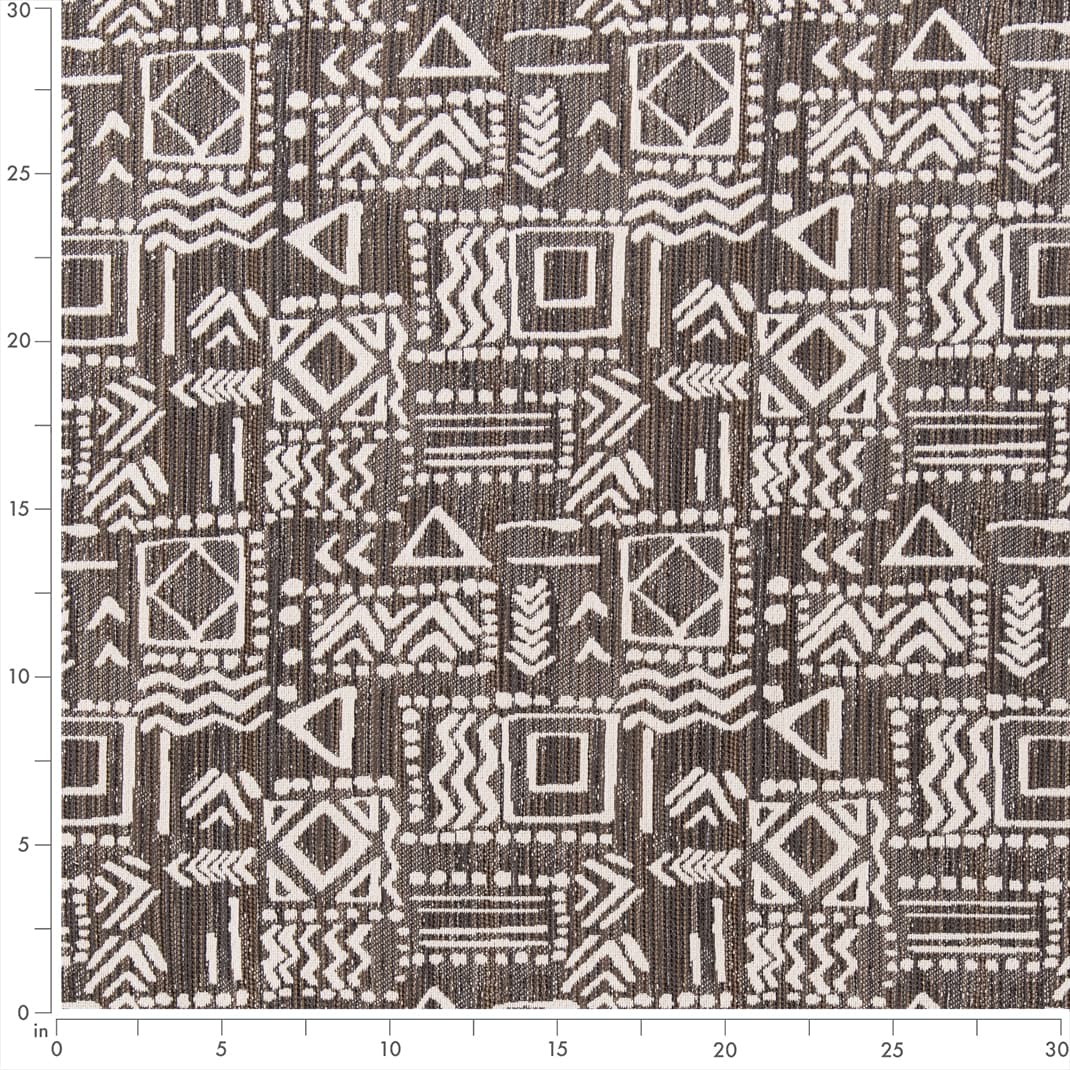 F300-136 Abstract & Geometric,Global nan Brown Performance Colors