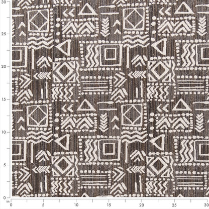 F300-136 Abstract & Geometric,Global nan Brown Performance Colors