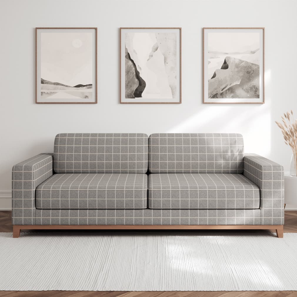 F300-138 Plaid nan Grey & Silver Performance Colors