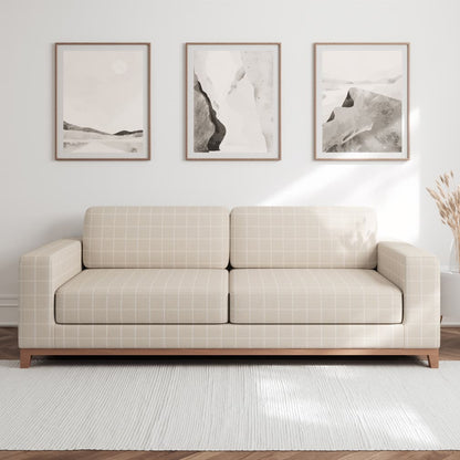 F300-139 Plaid nan Beige & Taupe Performance Colors